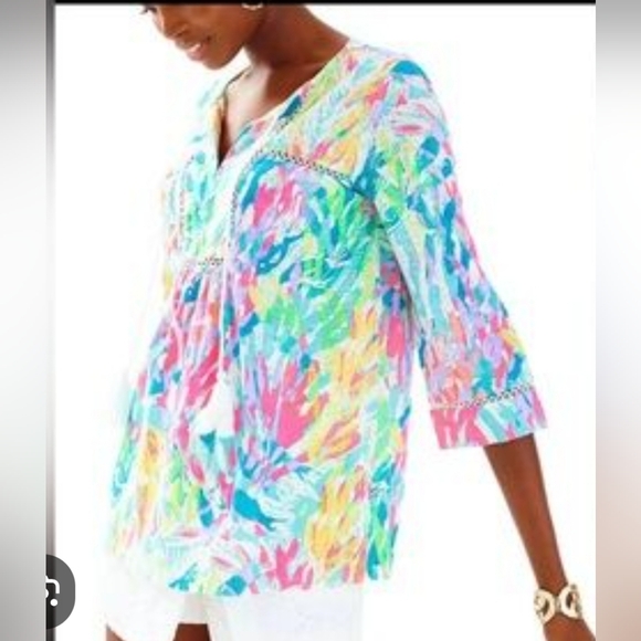 Lilly Pulitzer Tops - Lilly Pulitzer Sparkling Sands Tilda Tunic